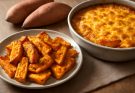 Édesburgonya (Ipomoea batatas) sült köretek és rakott ételek