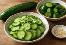 Japán uborka (Cucumis sativus var. japonicus) saláták és savanyúság