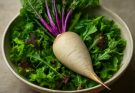 Óriás fehérrépa lila szárú (Raphanus sativus var. niger purpurea) saláta