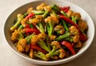 Kínai karfiol (Brassica oleracea var. botrytis chinensis) stir-fry