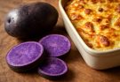 Lila burgonya keserű ízű (Solanum tuberosum var. purpurea amara) sütés és rakott