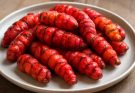 Oca piros gumók (Oxalis tuberosa var. rubra) sült köretek