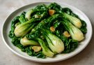 Pak choi mini fajták (Brassica rapa subsp. chinensis var. minor) stir-fry