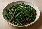 Tatsoi mini levelek (Brassica rapa var. rosularis minor) stir-fry